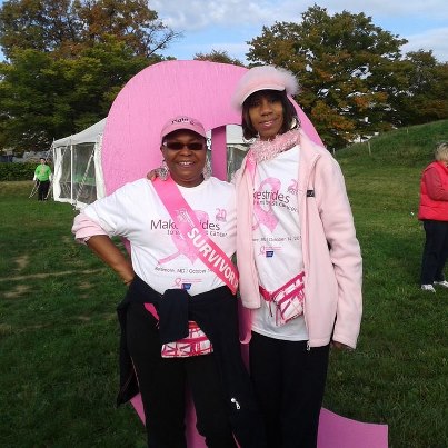 This picture is from the American Cancer Society's Making Strides Against breast cancer walk that took place on Sunday, October 14th.